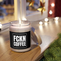 FCKN COFFEE Scented Soy Candle, 9oz - Relaxing Gift for Coffee Lovers, Home Decor, Holiday Candle, Aromatherapy